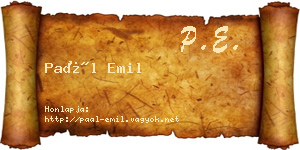 Paál Emil névjegykártya